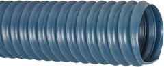 Flexaust - 4" ID, 9 Hg Vac Rating, 8 psi, PVC Vacuum & Duct Hose - 25' Long, Blue, 3.3" Bend Radius, 20 to 160°F - Americas Industrial Supply