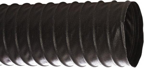 Flexaust - 7" ID, 14 Hg Vac Rating, 14 psi, Polyester Vacuum & Duct Hose - 25' Long, Black, 4.7" Bend Radius, -40 to 250°F - Americas Industrial Supply