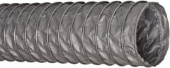 Flexaust - 9" ID, 4 Hg Vac Rating, 5.5 psi, Fiberglass Vacuum & Duct Hose - 25' Long, Silver, 6.3" Bend Radius, -65 to 550°F - Americas Industrial Supply