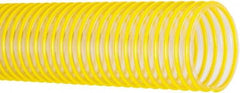 Flexaust - 1-1/2" ID, 29 Hg Vac Rating, 40 psi, Polyurethane Vacuum & Duct Hose - 25' Long, Yellow, 2" Bend Radius, -40 to 200°F - Americas Industrial Supply