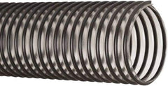 Flexaust - 4" ID, 14 Hg Vac Rating, 16 psi, PVC Vacuum & Duct Hose - 25' Long, Clear/Black, 4" Bend Radius, 20 to 160°F - Americas Industrial Supply