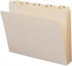 SMEAD - 8-1/2 x 11", Letter Size, Manila, Index Folder - 11 Point Stock, 1/5 Tab Cut Location - Americas Industrial Supply