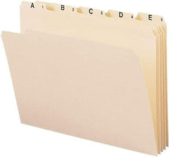 SMEAD - 8-1/2 x 11", Letter Size, Manila, Index Folder - 11 Point Stock, 1/5 Tab Cut Location - Americas Industrial Supply