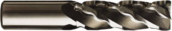 Seco - 6 Flute Cobalt Roughing & Finishing Corner Radius End Mill - Uncoated, Weldon Shank, 35° Helix, Non-Centercutting, Long Length - Americas Industrial Supply