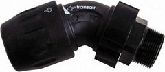 Transair - 1-1/2" ID, 40mm OD, 45° Male Elbow - Plastic, 232 Max psi, 1-1/2 Male NPT - Americas Industrial Supply