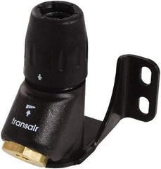 Transair - 1/2" ID, 16.5mm OD, 45° One Port Wall Bracket - Plastic, 232 Max psi, 1/2 & 1/4 Female NPT, 3-5/16" Long - Americas Industrial Supply