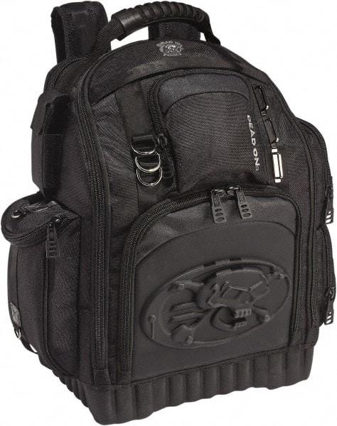 Dead On - 34 Pocket Black Polyester Backpack Tool Bag - 17" Wide x 10" Deep x 20" High - Americas Industrial Supply