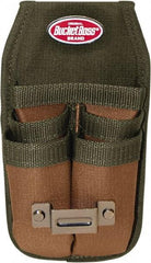 Bucket Boss - 1 Pocket Holster - Polyester, Brown & Green, 4-1/2" Wide x 9-1/2" High - Americas Industrial Supply