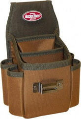 Bucket Boss - 3 Pocket Holster - Polyester, Brown & Green, 6-1/2" Wide x 9-1/2" High - Americas Industrial Supply