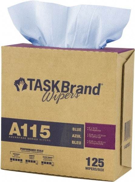 NuTrend Disposables - Dry General Purpose Wipes - Pop-Up, 9" x 16-3/4" Sheet Size, Blue - Americas Industrial Supply