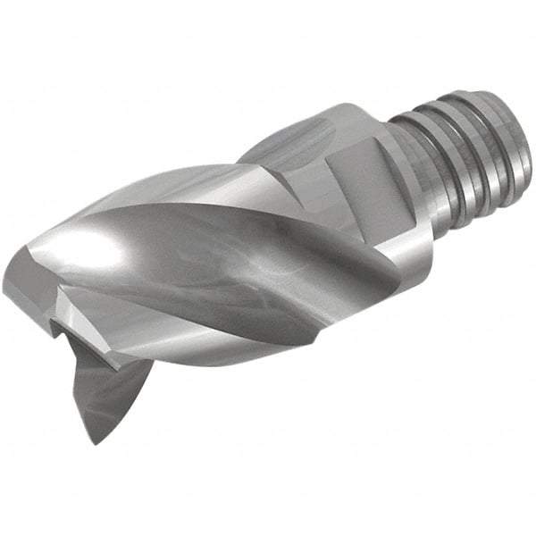 Iscar - MM EA Grade IC08 Carbide End Milling Tip Insert - Uncoated, 3 Flutes, 20mm Cutting Diam, 20mm Depth of Cut, 34mm Extension, 40° Helix - Americas Industrial Supply