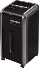 FELLOWES - 7/32" Strip, 20 Sheet Strip Cut Commercial Shredder - 17-3/4" Long x 17-1/8" Wide x 30-3/4" High, Level 2 Security, 16 Gal Wastebasket - Americas Industrial Supply