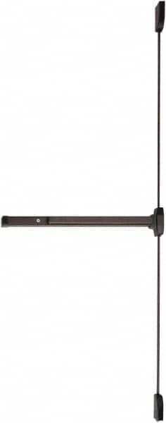 Falcon - Nonhanded, Medium Duty Vertical Rod - Dark Bronze Finish, 4" Max Door Width, Grade 1 - Americas Industrial Supply