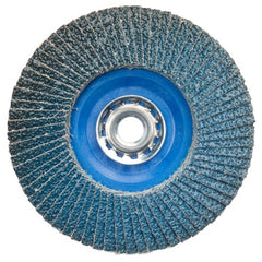 ‎5″ × 5/8″-11 Flap Disc BlueFire Quick Trim Type 27 Plastic Plate 40 Grit - Americas Industrial Supply