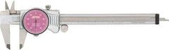 SPI - 0" to 6" Range, 0.001" Graduation, 0.1" per Revolution, Dial Caliper - Purple Face, 1.57" Jaw Length, Accurate to 0.0010" - Americas Industrial Supply