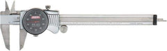 SPI - 0" to 6" Range, 0.001" Graduation, 0.1" per Revolution, Dial Caliper - Black Face, 1.57" Jaw Length, Accurate to 0.0010" - Americas Industrial Supply