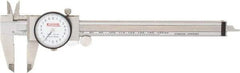 SPI - 0mm to 150mm Range, 0.02 mm Graduation, 2mm per Revolution, Dial Caliper - White Face, 40mm Jaw Length, Accurate to 0.02mm - Americas Industrial Supply