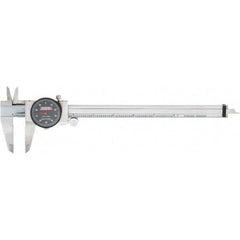 SPI - 0" to 8" Range, 0.001" Graduation, 0.1" per Revolution, Dial Caliper - Black Face, 1.97" Jaw Length, Accurate to 0.0015" - Americas Industrial Supply