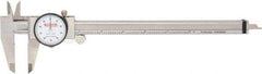 SPI - 0" to 8" Range, 0.001" Graduation, 0.1" per Revolution, Dial Caliper - White Face, 1.97" Jaw Length, Accurate to 0.0015" - Americas Industrial Supply