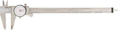 SPI - 0" to 12" Range, 0.001" and 0.02 mm Graduation, 0.001" per Revolution, Dial Caliper - White Face, 64mm Jaw Length, Accurate to 0.04mm - Americas Industrial Supply