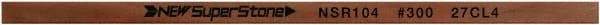 Value Collection - Flat Ceramic Finishing Stick - 100mm Long x 1.5mm Wide x 4mm Thick, 300 Grit - Americas Industrial Supply