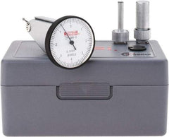 SPI - 0.008" Range, 0.0001" Dial Graduation, Vertical Dial Test Indicator - 1-1/4" White Dial, 0-4-0 Dial Reading, Accurate to 0.0001" - Americas Industrial Supply