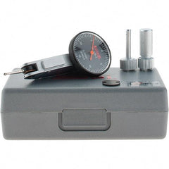 SPI - 0.03" Range, 0.0005" Dial Graduation, Horizontal Dial Test Indicator - 1-1/4" Black Dial, 0-100-0 Dial Reading, Accurate to 0.0005" - Americas Industrial Supply