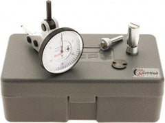 SPI - 0.06" Range, 0.0005" Dial Graduation, Vertical Dial Test Indicator - 1-1/2" White Dial, 0-15-0 Dial Reading, Accurate to 0.0012" - Americas Industrial Supply