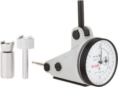 SPI - 0.06" Range, 0.001" Dial Graduation, Vertical Dial Test Indicator - 1-3/16" White Dial, 0-15-0 Dial Reading, Accurate to 0.0012" - Americas Industrial Supply