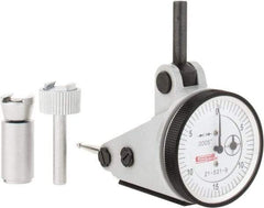 SPI - 0.06" Range, 0.0005" Dial Graduation, Vertical Dial Test Indicator - 1-3/16" White Dial, 0-15-0 Dial Reading, Accurate to 0.0012" - Americas Industrial Supply