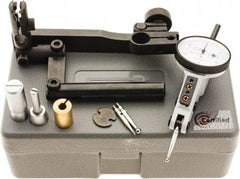 SPI - 10 Piece, 0" to 0.06" Measuring Range, 1.18" Dial Diam, 0-15-0 Dial Reading, White Dial Test Indicator Kit - 0.0012" Accuracy, 0.86" Contact Point Length, 0.079" Ball Diam, 0.0005" Dial Graduation - Americas Industrial Supply