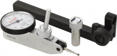 SPI - 8 Piece, 0mm to 0.5mm Measuring Range, 32mm Dial Diam, 0-25-0 Dial Reading, White Dial Test Indicator Kit - 0.013mm Accuracy, 17.3mm Contact Point Length, 2mm Ball Diam, 0.01mm Dial Graduation - Americas Industrial Supply