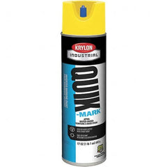 Krylon - 20 fl oz Yellow Marking Paint - 664' Coverage at 1" Wide, Water-Based Formula, 307 gL VOC - Americas Industrial Supply