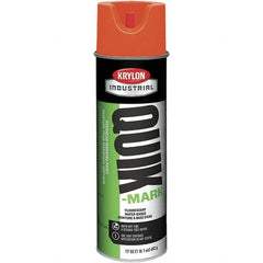 Krylon - 20 fl oz Orange Marking Paint - 664' Coverage at 1" Wide, Water-Based Formula, 432 gL VOC - Americas Industrial Supply