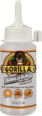 Gorilla Glue - 3.75 oz Bottle Clear All Purpose Glue - 10 min Working Time, 24 hr Full Cure Time, Bonds to Most Surfaces - Americas Industrial Supply