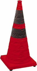 PRO-SAFE - 28" High, Orange Collapsible Traffic Cone - 14" Base Width, 4 Lb - Americas Industrial Supply