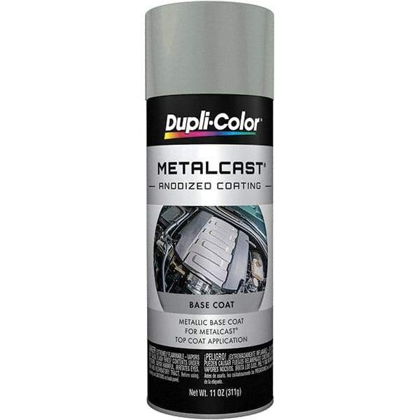 Dupli-Color - 11 oz Silver Anodized Automotive Heat Resistant Paint - Metallic Finish, 500°F Max Temp, Comes in Aerosol Can - Americas Industrial Supply