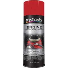 Dupli-Color - 12 oz Red Automotive Heat Resistant Paint - Gloss Finish, 500°F Max Temp, Comes in Aerosol Can - Americas Industrial Supply