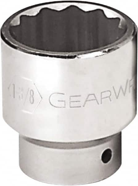 GearWrench - 1-9/16", 3/4" Drive, Standard Hand Socket - 12 Points, 2.48" OAL, Alloy Steel, Chrome Finish - Americas Industrial Supply