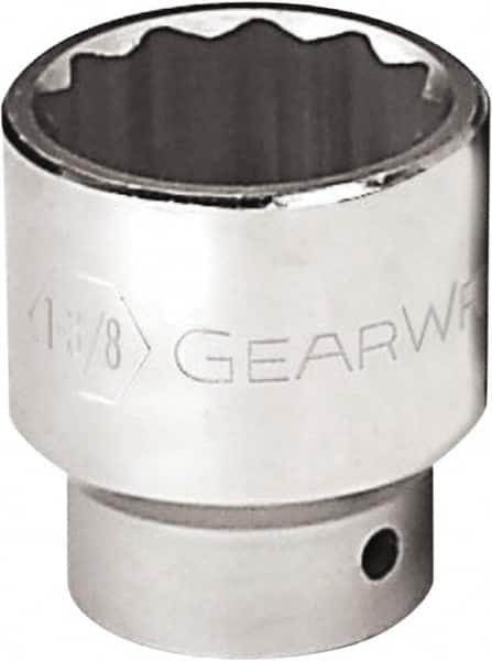 GearWrench - 2-1/16", 3/4" Drive, Standard Hand Socket - 12 Points, 2.95" OAL, Alloy Steel, Chrome Finish - Americas Industrial Supply