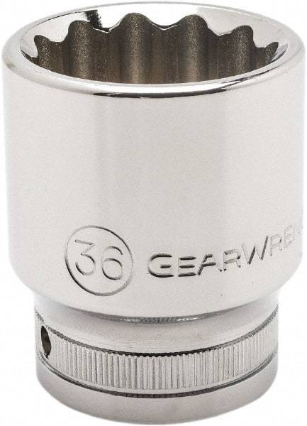 GearWrench - 3/4" Drive, Standard Hand Socket - 12 Points, 2.95" OAL, Alloy Steel, Chrome Finish - Americas Industrial Supply