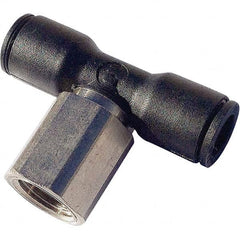 Legris - Plastic Push-To-Connect Tube Fittings Type: Female Branch Tee Tube Outside Diameter (Inch): 1/2 - Americas Industrial Supply