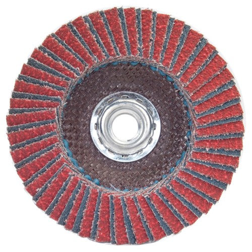 ‎7″ × 5/8″-11 60 Grit Type 27 Red Heat Flap Disc - Americas Industrial Supply