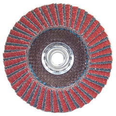 ‎7″ × 5/8″-11 60 Grit Type 27 Red Heat Flap Disc - Americas Industrial Supply