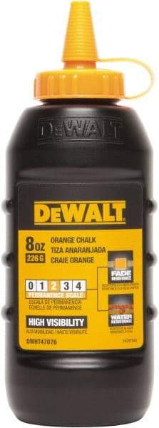 DeWALT - 8 oz Container Chalk Refill - Orange - Americas Industrial Supply