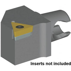Kennametal - Right Hand Cut, Size KM20, TC..16T308 & TC..3252 Insert Compatiblity, External Modular Turning & Profiling Cutting Unit Head - 12.5mm Ctr to Cutting Edge, 25mm Head Length, Series KM Micro - Americas Industrial Supply