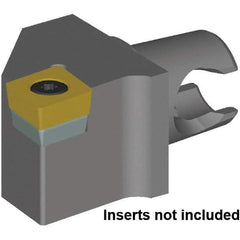 Kennametal - Left Hand Cut, Size KM20, CC.. 09T30.. & CC.. 32.52 Insert Compatiblity, External Modular Turning & Profiling Cutting Unit Head - 12.5mm Ctr to Cutting Edge, 25mm Head Length, Series KM Micro - Americas Industrial Supply