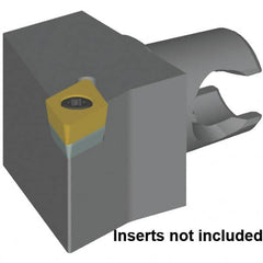 Kennametal - Right Hand Cut, Size KM20, DC.. 11T30.. & DC.. 32.52 Insert Compatiblity, External Modular Turning & Profiling Cutting Unit Head - 17mm Ctr to Cutting Edge, 25mm Head Length, Series KM Micro - Americas Industrial Supply