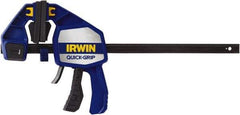 Irwin - 6" Capacity, 3-5/8" Throat Depth Carbon Steel Bar Clamp - 600 Lb Clamping Pressure, 377.83mm Max Spread - Americas Industrial Supply