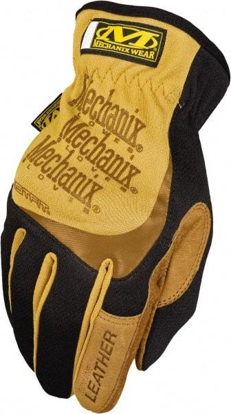 Mechanix Wear - Size M (9) Split Leather Work Gloves - For General Purpose, Uncoated, Slip-On Cuff, Full Fingered, Black, Paired - Americas Industrial Supply